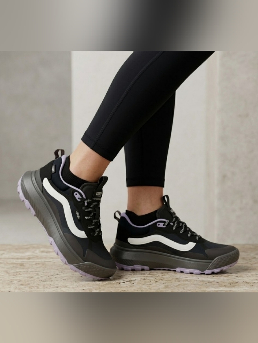 NEW! Vans UltraRange Sneakers - Black with Lavender Accents - Picture 3 of 6